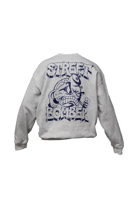 STREET BOMBER grey crewneck sweatshirt