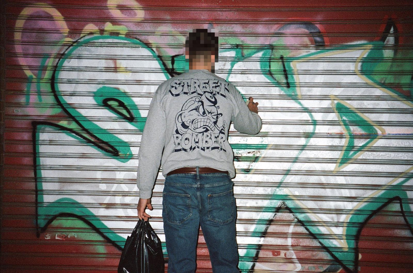 STREET BOMBER grey crewneck sweatshirt