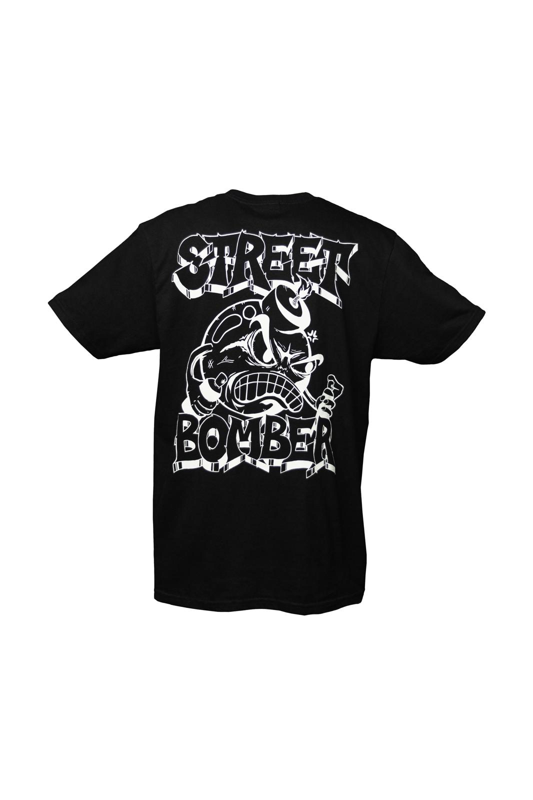 STREET BOMBER black short-sleeved tee