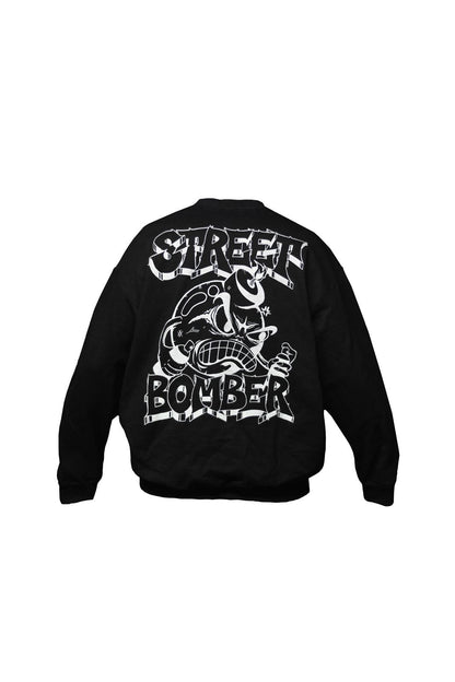 STREET BOMBER black crewneck sweatshirt